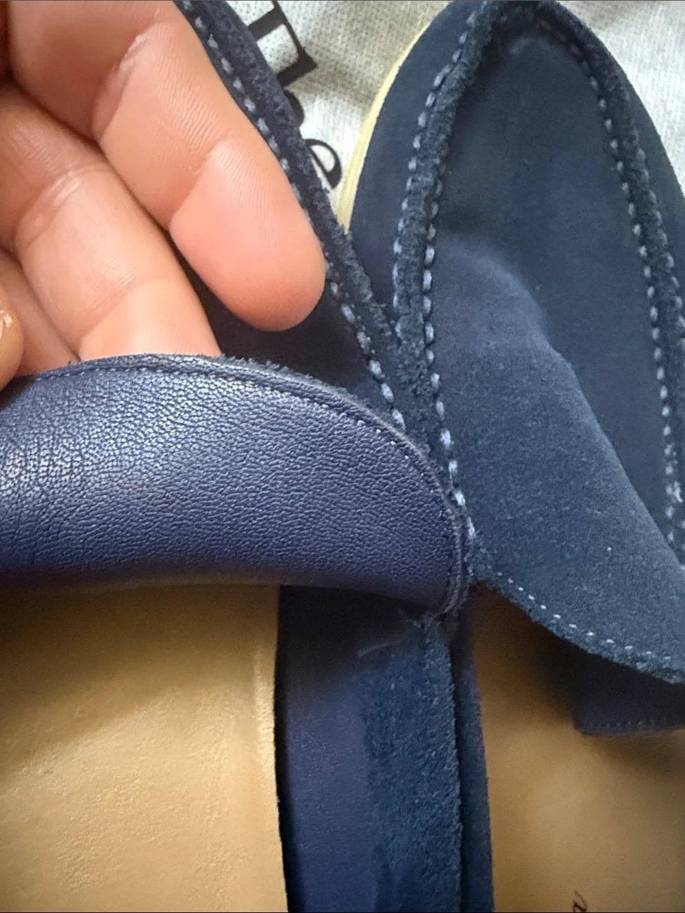 loro piana summer walk mens navy suede loafers made in italy sz 42 need repair